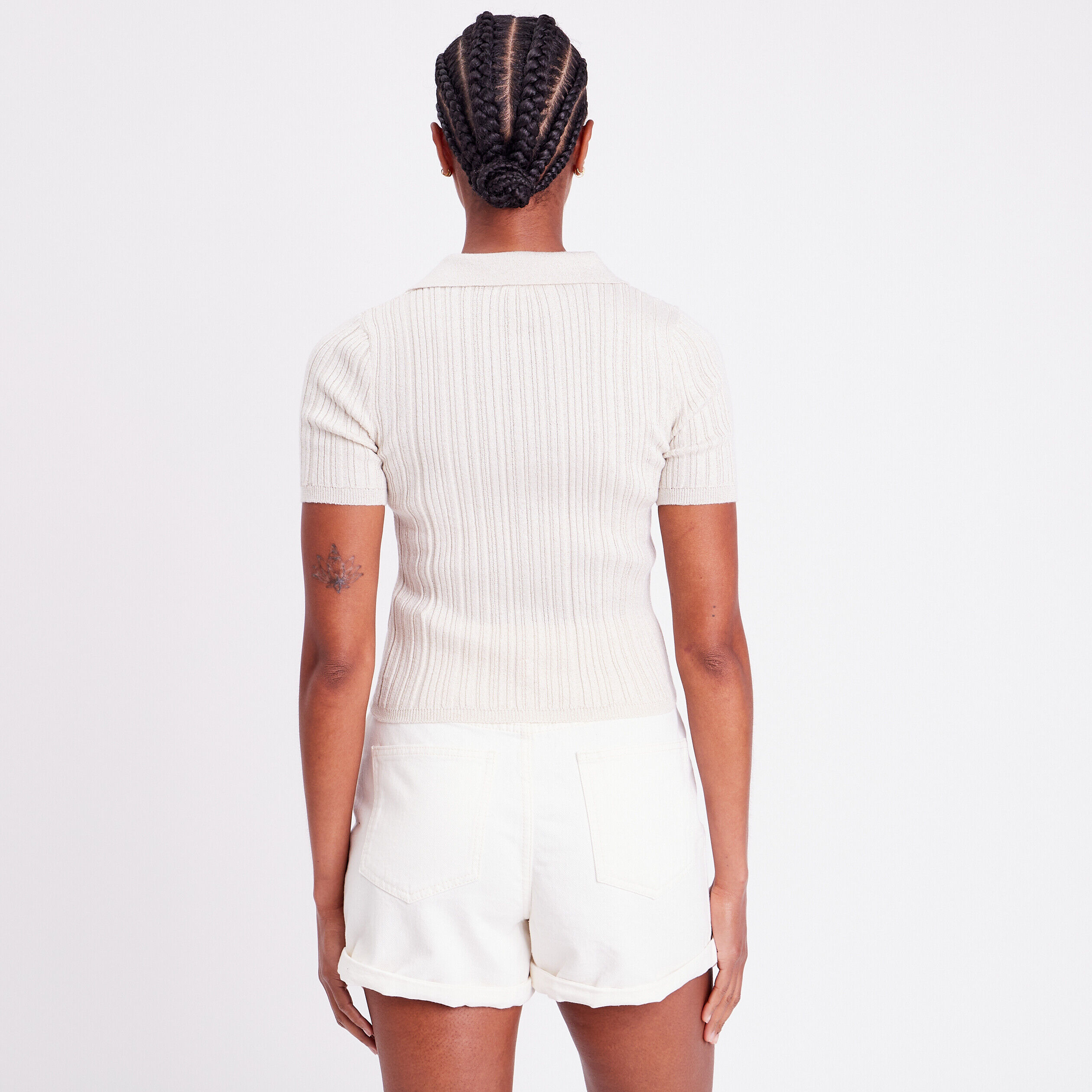 Gilet manches courtes ajusté beige femme | Cache Cache