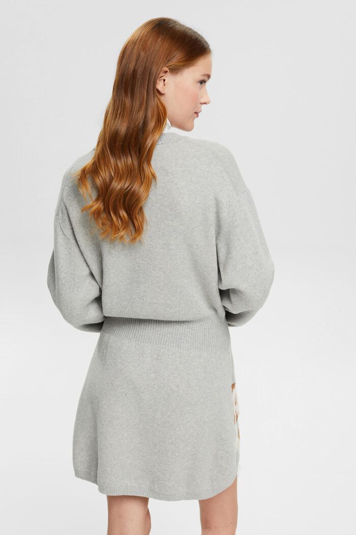 Fit-and-flare-Kleid mit floralem Jacquard-Muster
