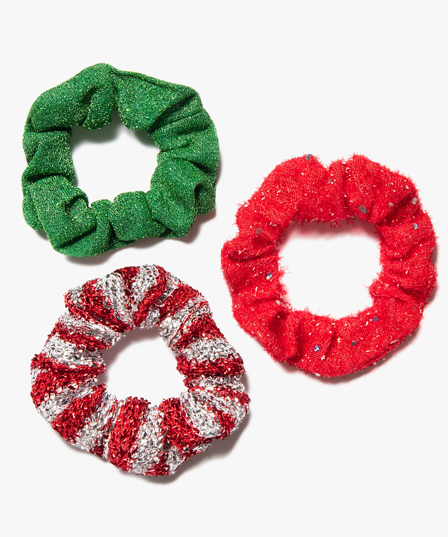 Chouchous pour les cheveux scintillants motif Nol (lot de 3) multicolore | GEMO
