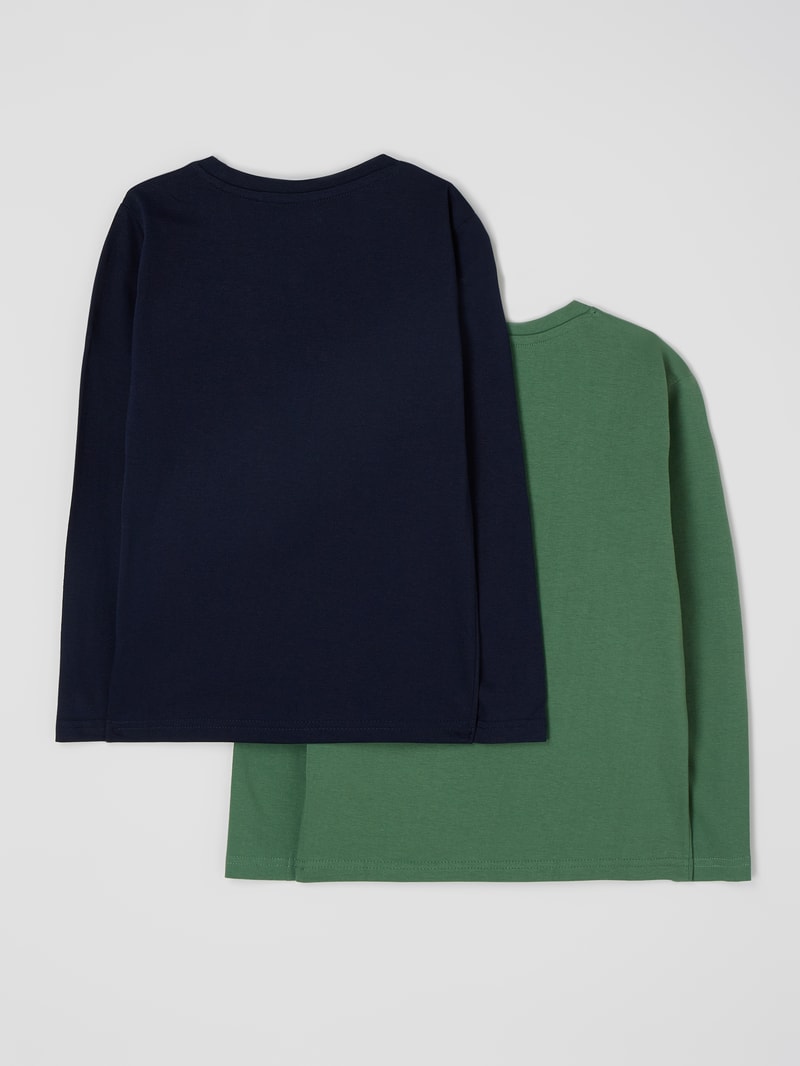 Longsleeve im 2er-Pack in marineblau