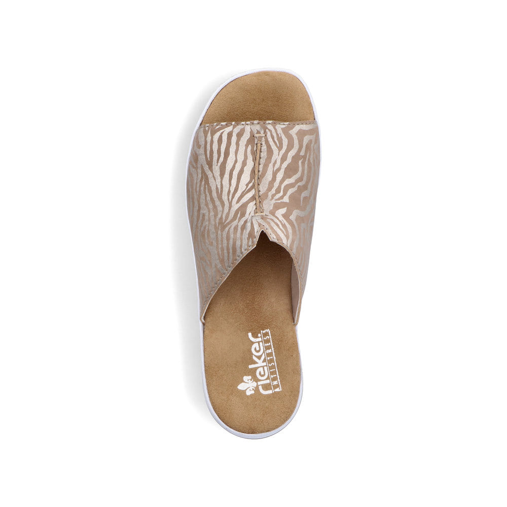 Rieker Damen Pantoletten braunbeige