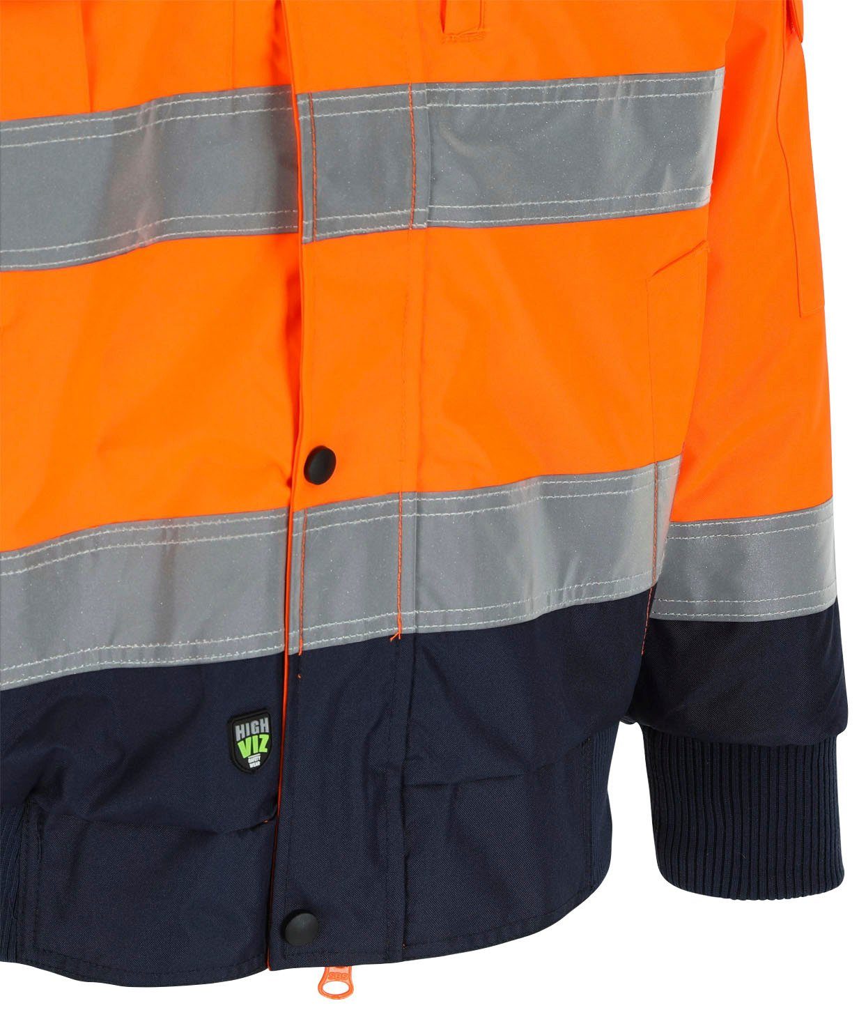 Herock Arbeitsjacke Tarvos HIGH VIZ Mit herausehmbarem Fleece-Bodywarmer und abnehmbaren Ärmeln und Kapuze