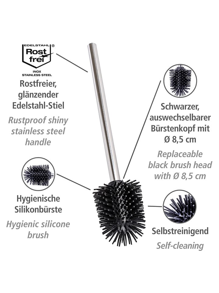 Wenko WC-Bürste in Schwarz/ Silber - (L)35 cm günstig kaufen onesize