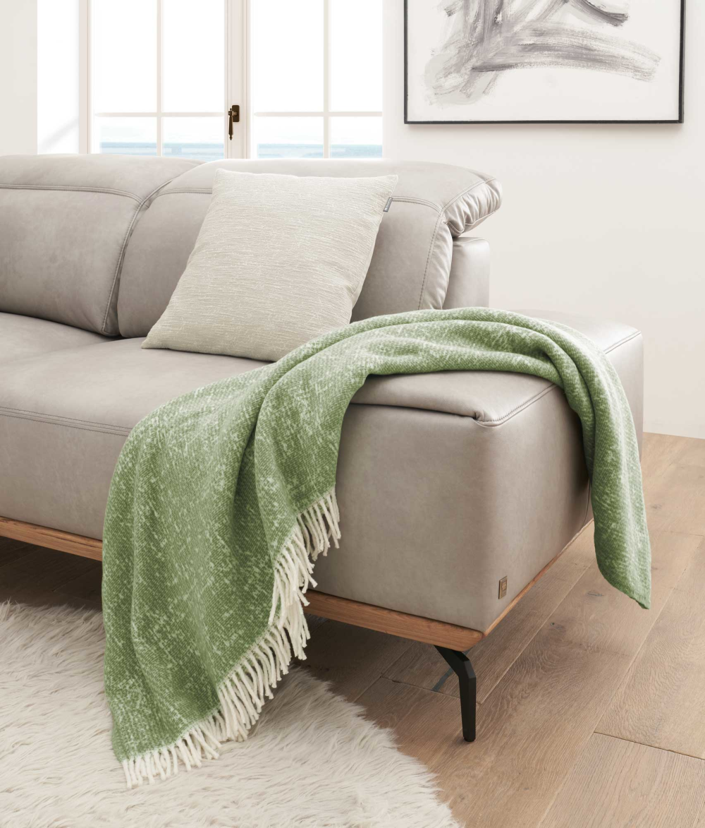 Fransenplaid MR-Ease lind