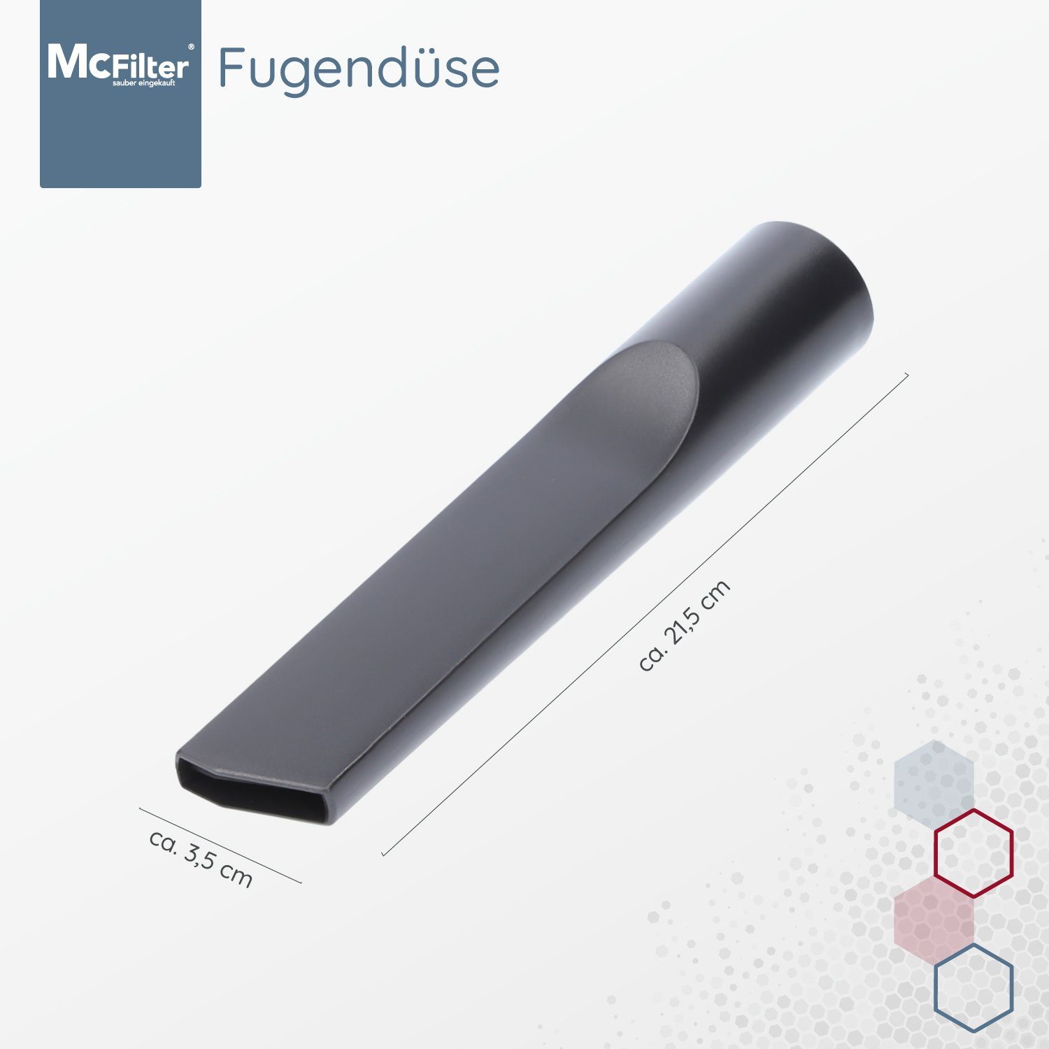 McFilter Staubsaugerdüsen-Set Universal 6-teilig, Zubehör für alle Staubsauger mit 32/35mm Anschlussdurchmesser, (6-tlg), enthält 1x Polsterdüse, 1x Fugendüse, 1x Möbelpinsel, inkl. Adapter