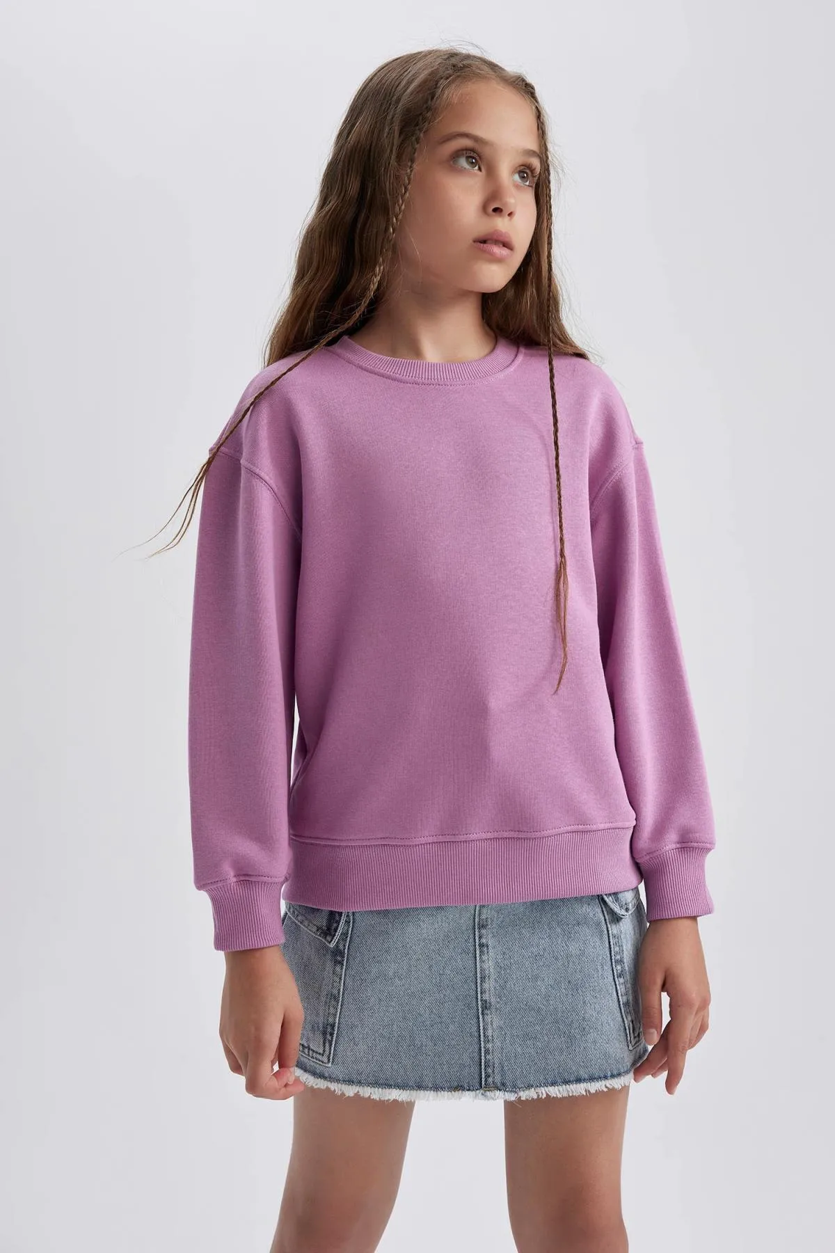 DeFacto  Schul-Sweatshirt mit Rundhalsausschnitt für Mädchen