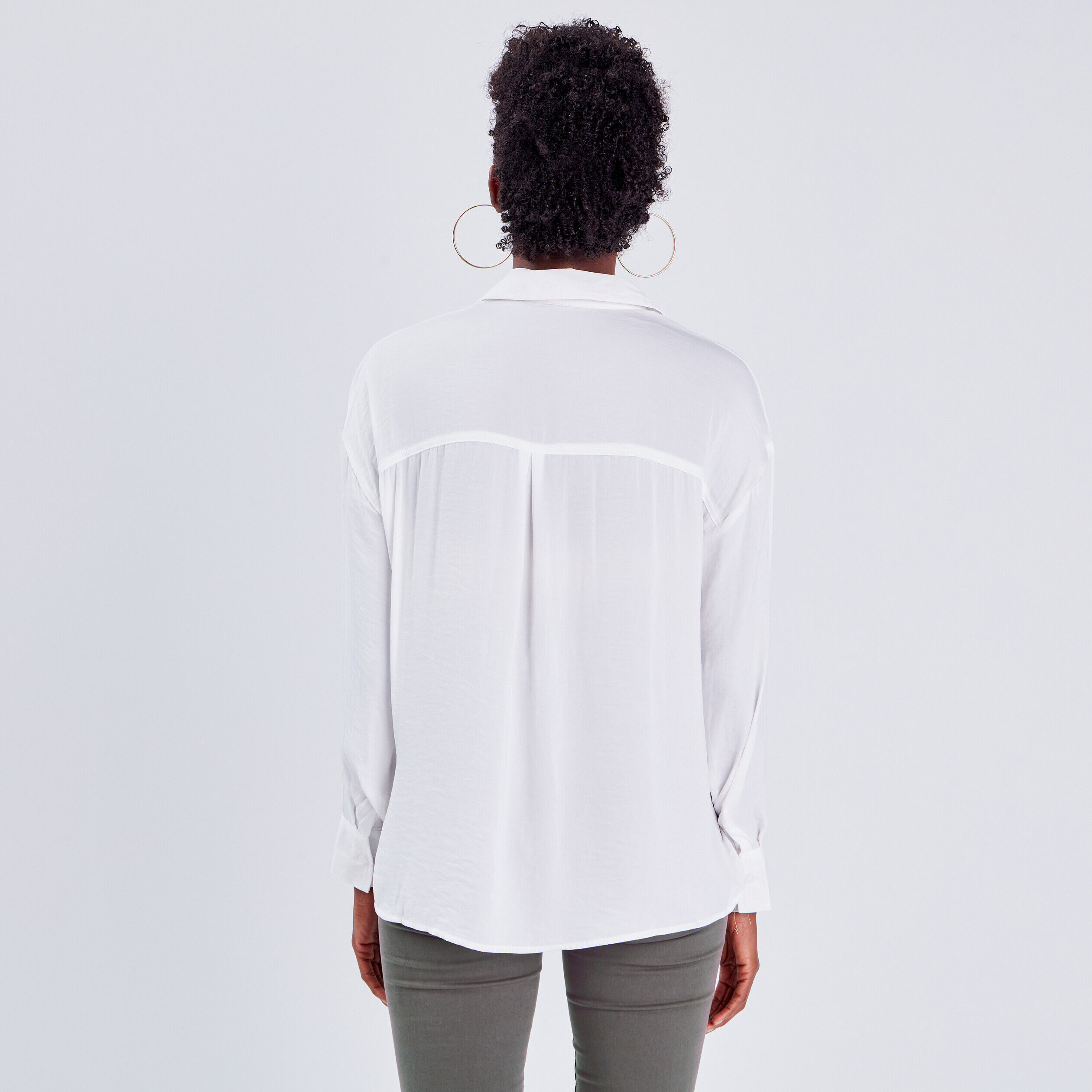 Chemise manches longues ecru femme | Cache Cache