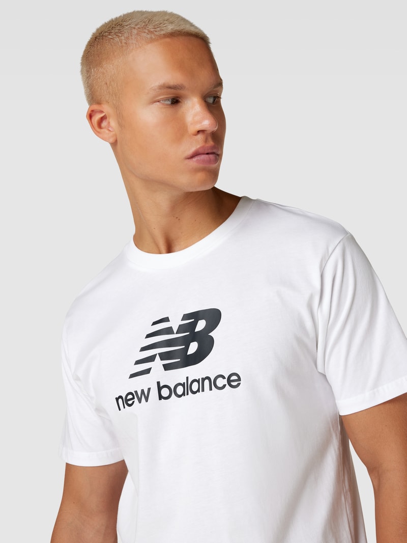 T-Shirt mit Logo-Print in weiß