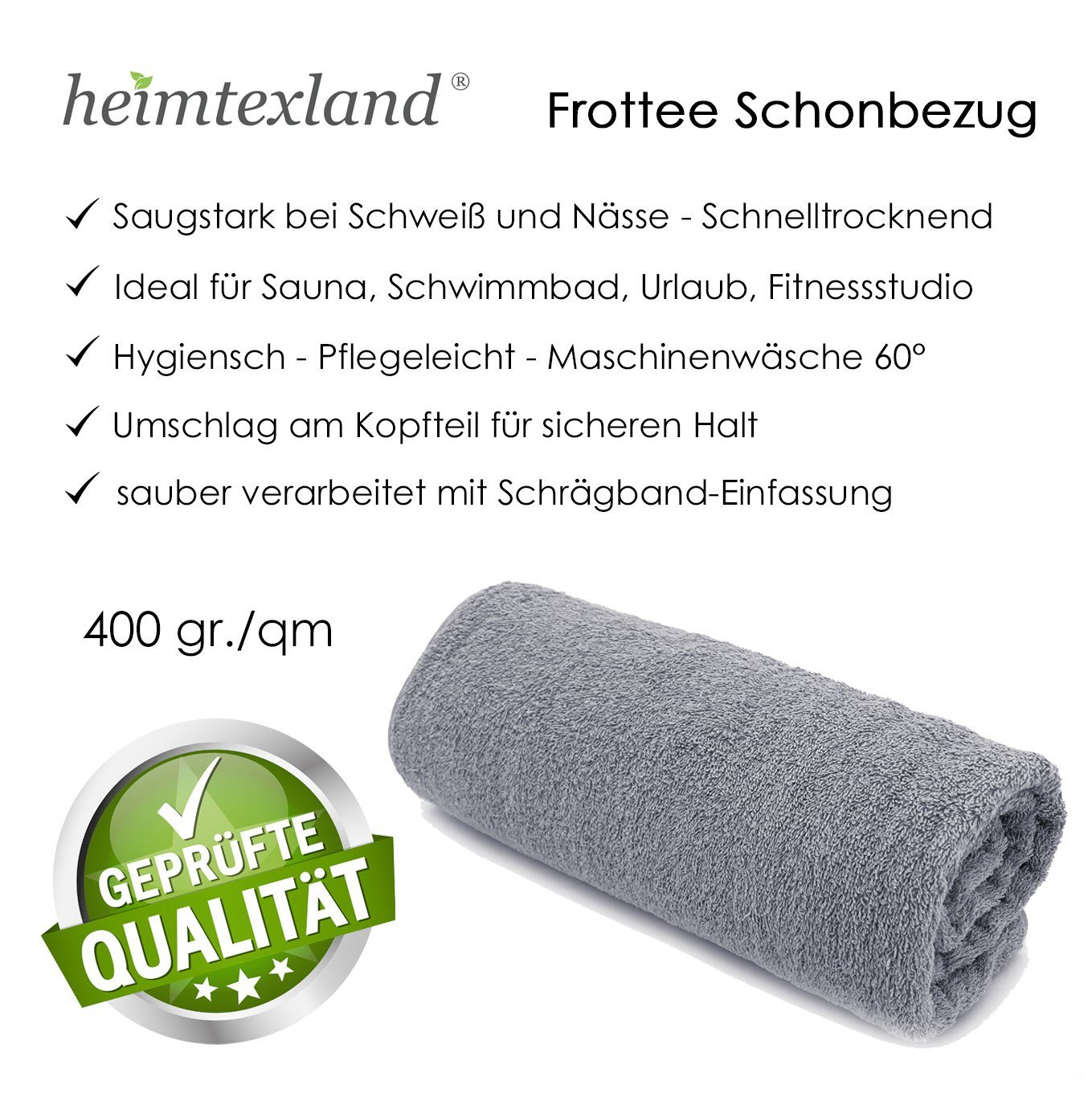 heimtexland Hochlehnerauflage Hochlehner Schonbezug Frottee Gartenstuhlauflage, (Typ772, 1 St), saugstark, schnelltrocknend, hygienisch