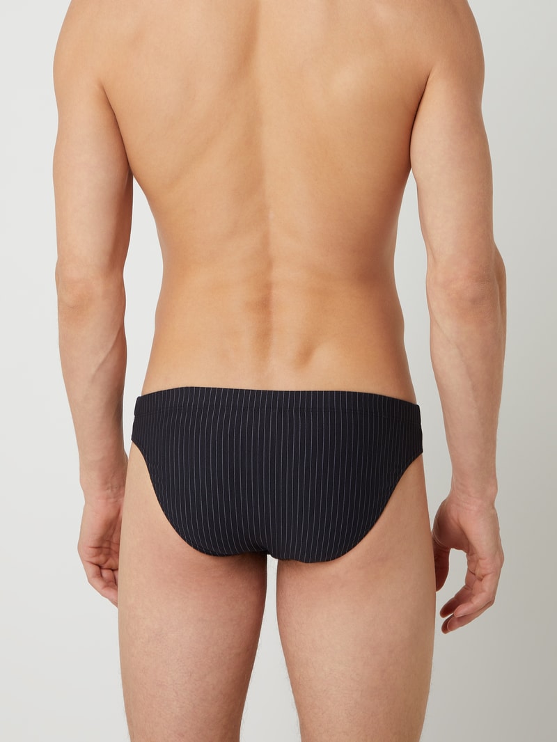 Slip mit Stretch-Anteil im 2er-Pack in schwarz