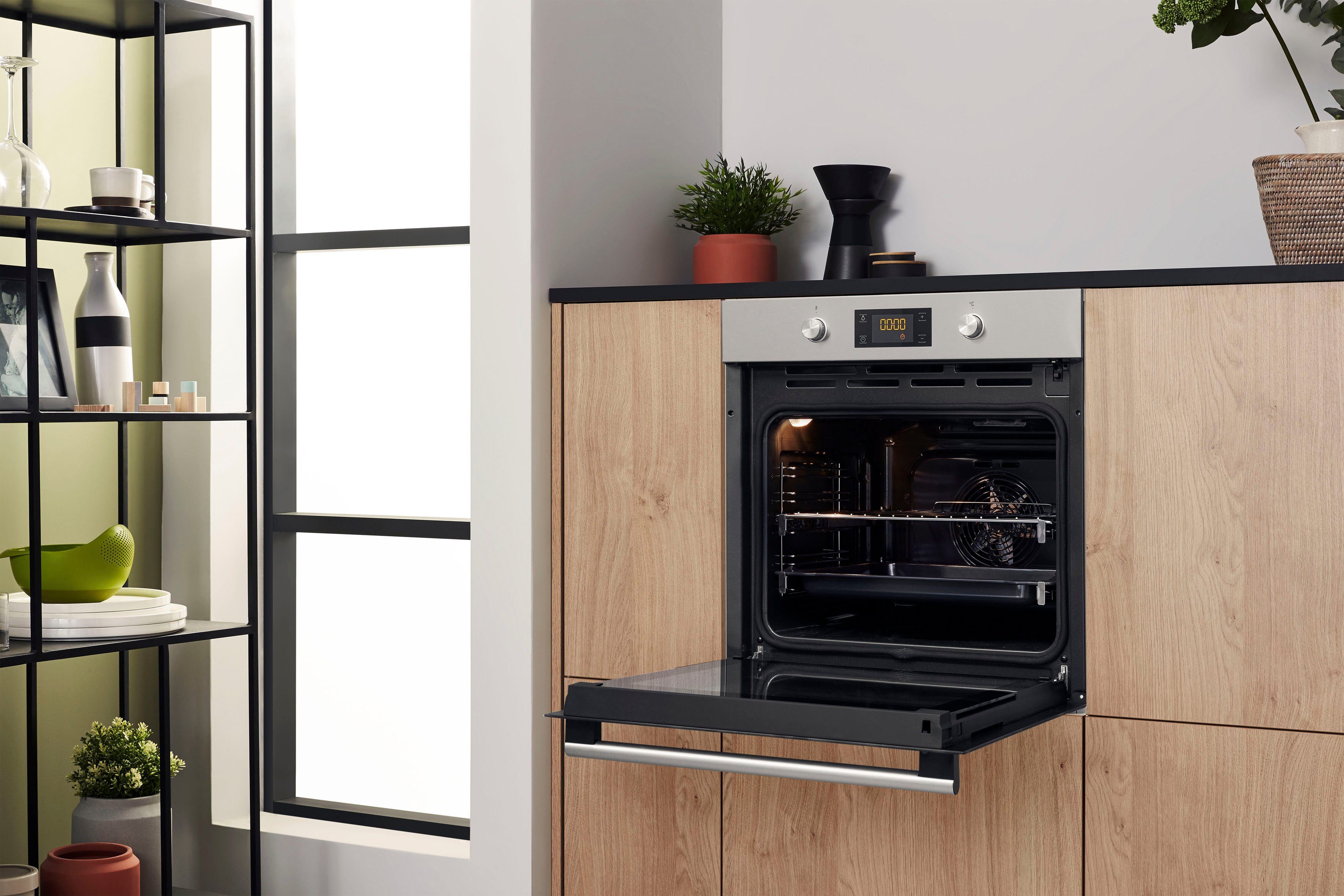 BAUKNECHT Backofen-Set BAKO 800 PYRO IND, mit 2-fach-Teleskopauszug, Pyrolyse-Selbstreinigung