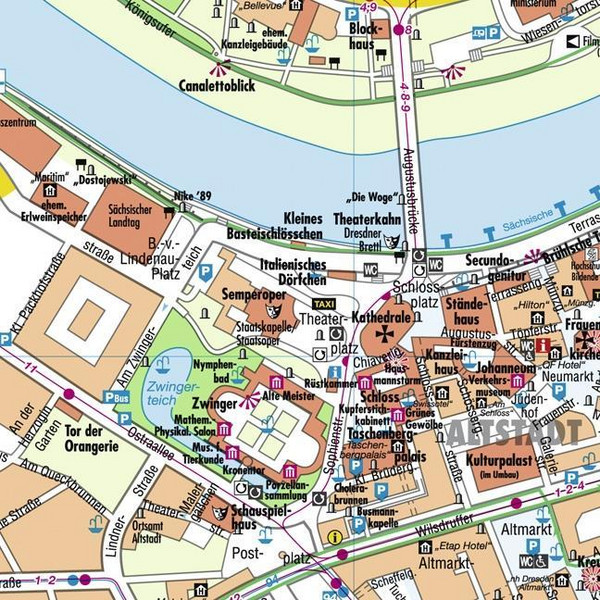 Dresden Cityplan 1 : 10 000 - Stadtplan