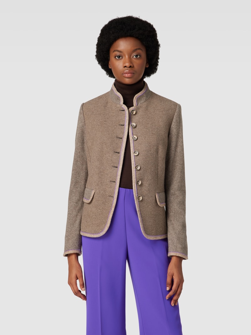 Blazer mit Pattentaschen in taupe