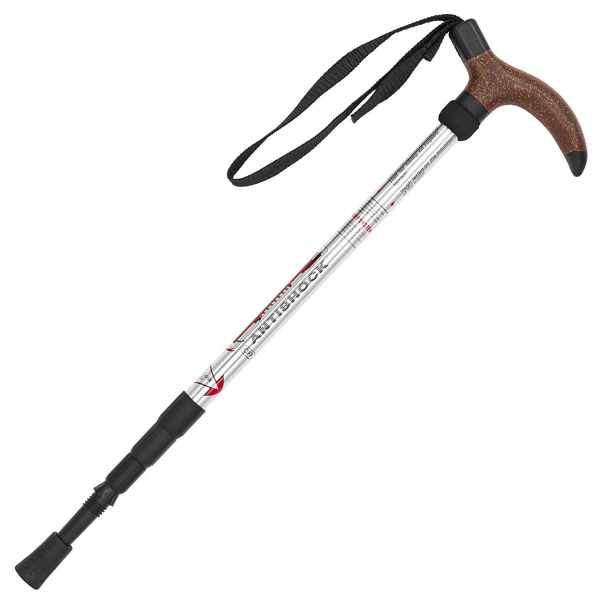 MidGard Nordic-Walking-Stöcke 50-113 cm höhenverstellbar, Gehstock Antischock Dämpfung, Wanderstock (1 St)