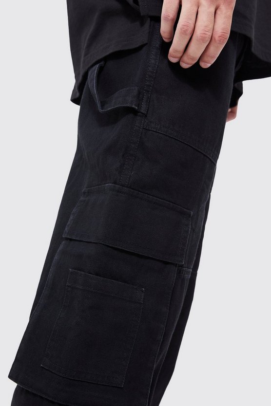 Tall lockere Cargo-Jeans