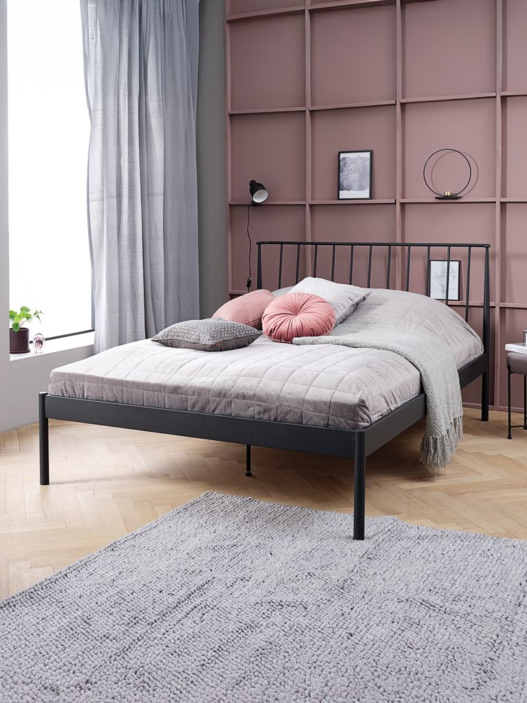 ABILDRO Rama łóżka ABILDRO 150x200cm czarna