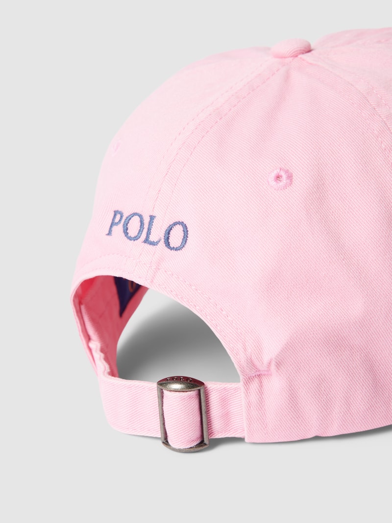Basecap mit Logo-Stickerei und verstellbarem Riegel in rosé