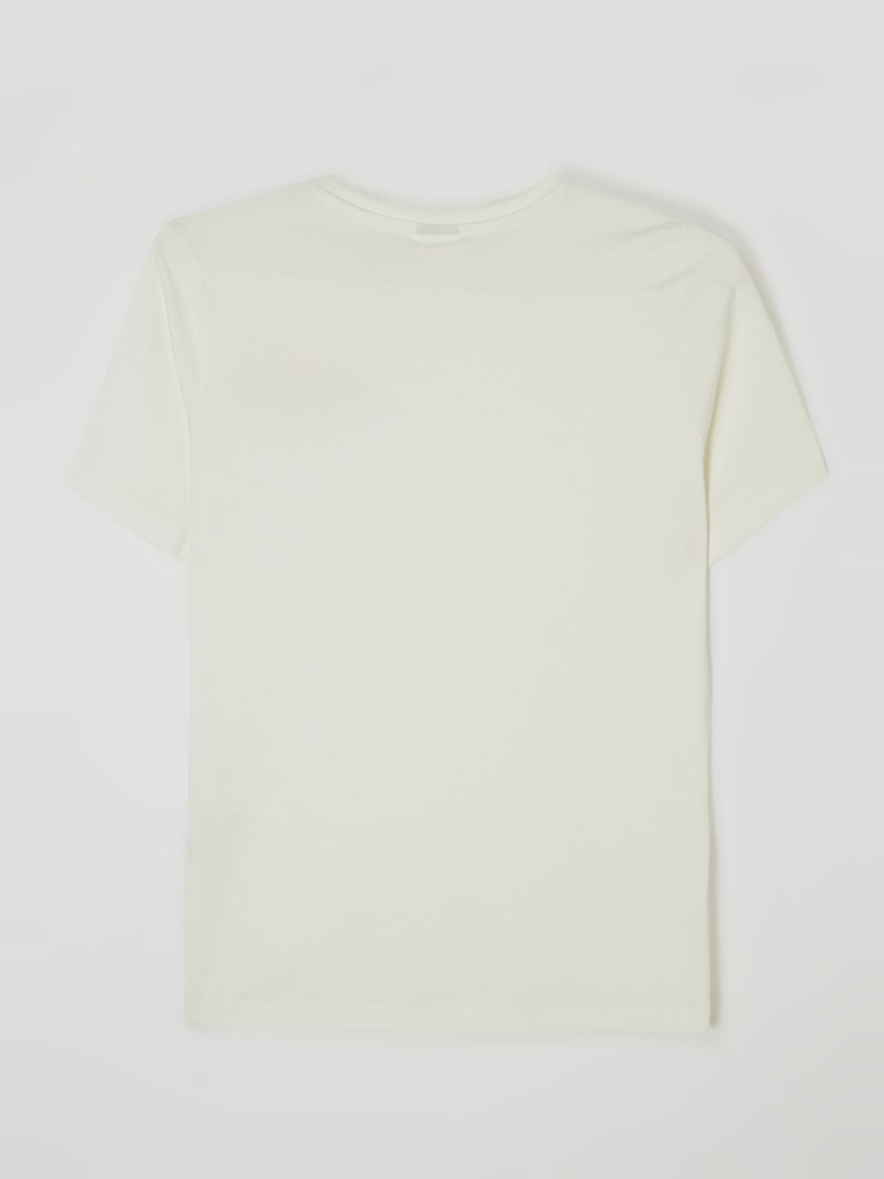T-Shirt aus Baumwolle in ecru