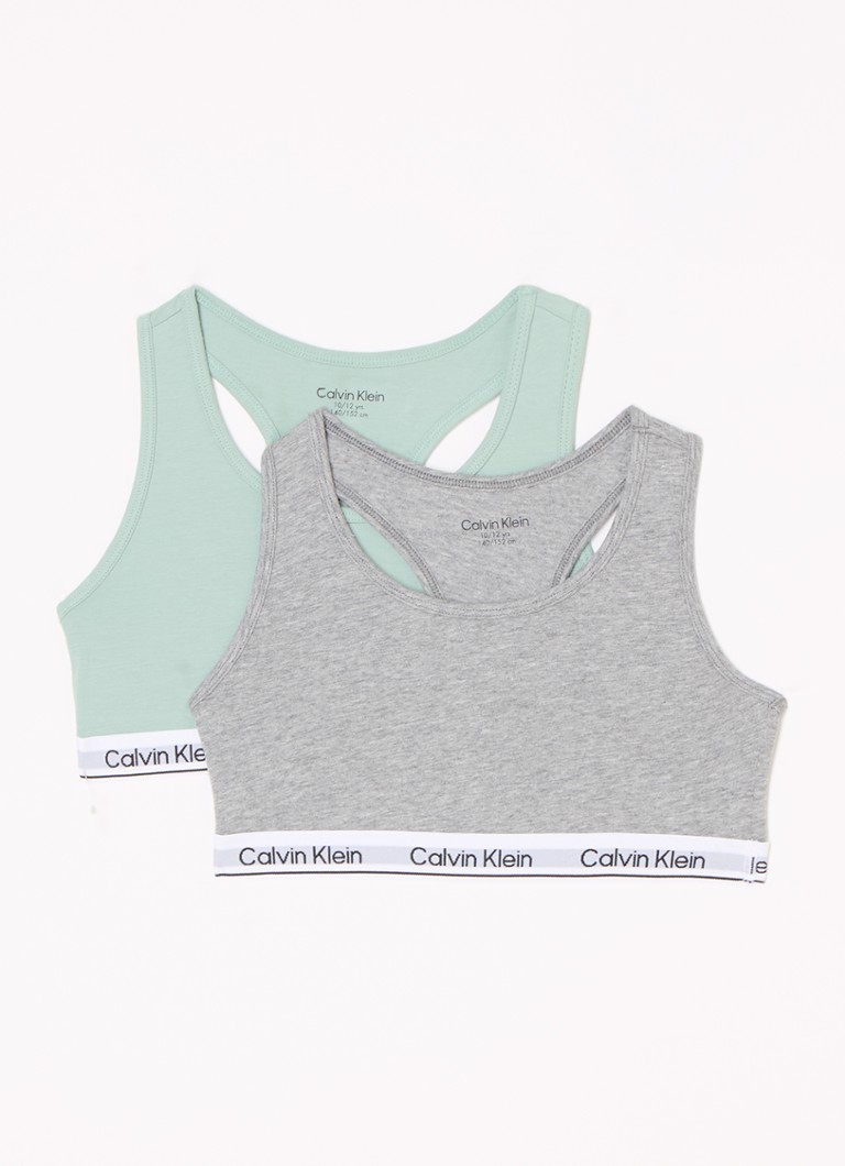 Calvin Klein Bralette with logo band in a 2-pack