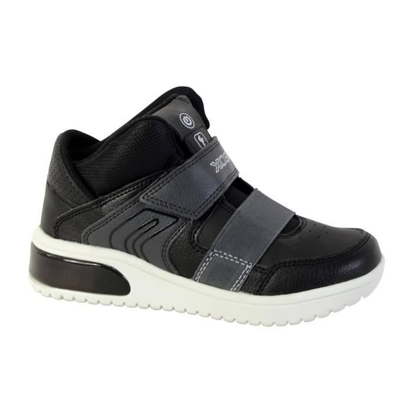 Basket Geox Enfant J Xled BA noir