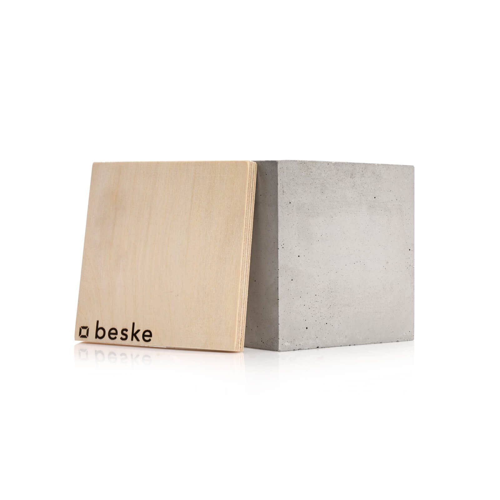 beske Gartenfackel Betonfeuer® - Kea mit Dauerdocht Kerzenfresser Tischfeuer (13x13x13)