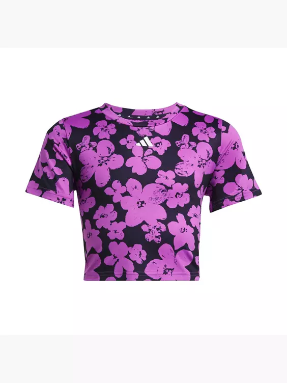 adidas Train Essentials Seasonal Printed Training Kids Crop-Shirt