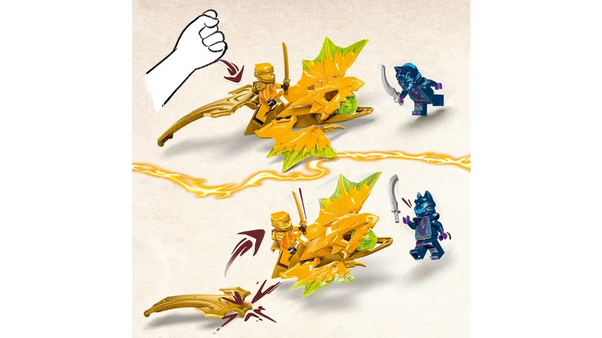 LEGO NINJAGO 71803 Arins Drachengleiter, Ninja-Set mit Drachen-Spielzeug