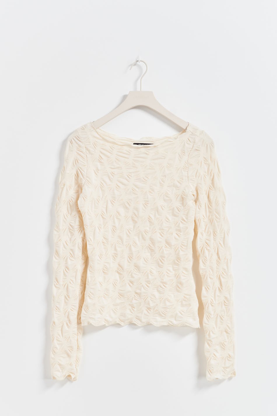 Textured long sleeve top