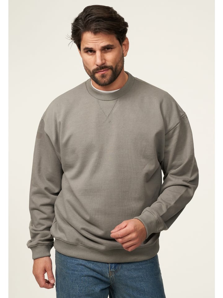 SOULSTAR Sweatshirt - S2AGEO Oversize Pullover Crew-Neck Sweater in Grey günstig kaufen