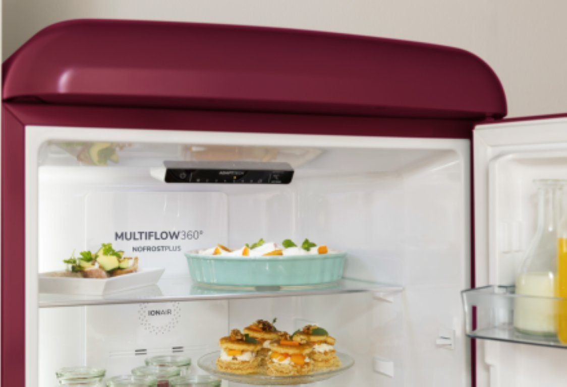 GORENJE Kühl-/Gefrierkombination ONRK619DR-L, Retro-Design