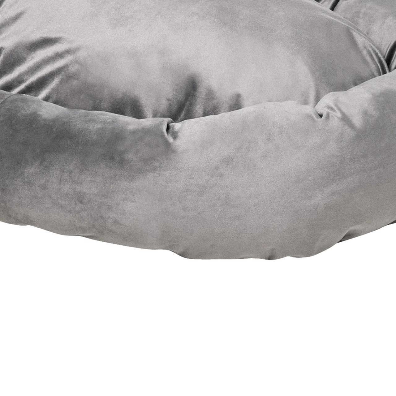 PawHut Hundebett Hundematte Hundekissen Hundematratze Hundesofa Tierbett Haustierbett rund abnehmbar waschbar für Hunde Katzen samtartiges Polyester Dunkelgrau 81,5 x 58 x 18 cm