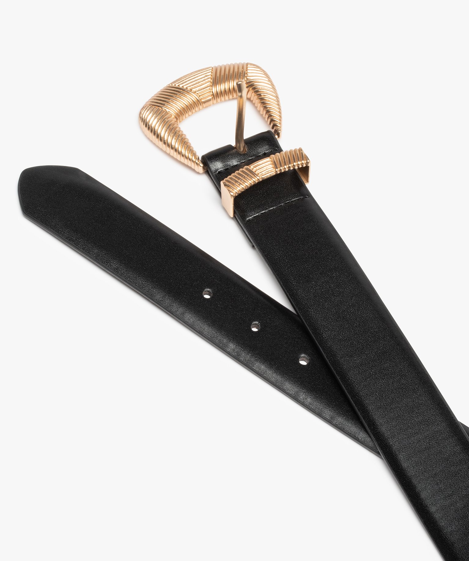 Ceinture femme à grosse boucle fantaisie cognac | GEMO