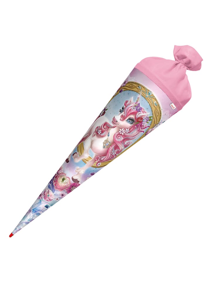ROTH Schultüte groß Einhorn Beauty 70 cm, Glitter in Rosa günstig kaufen onesize