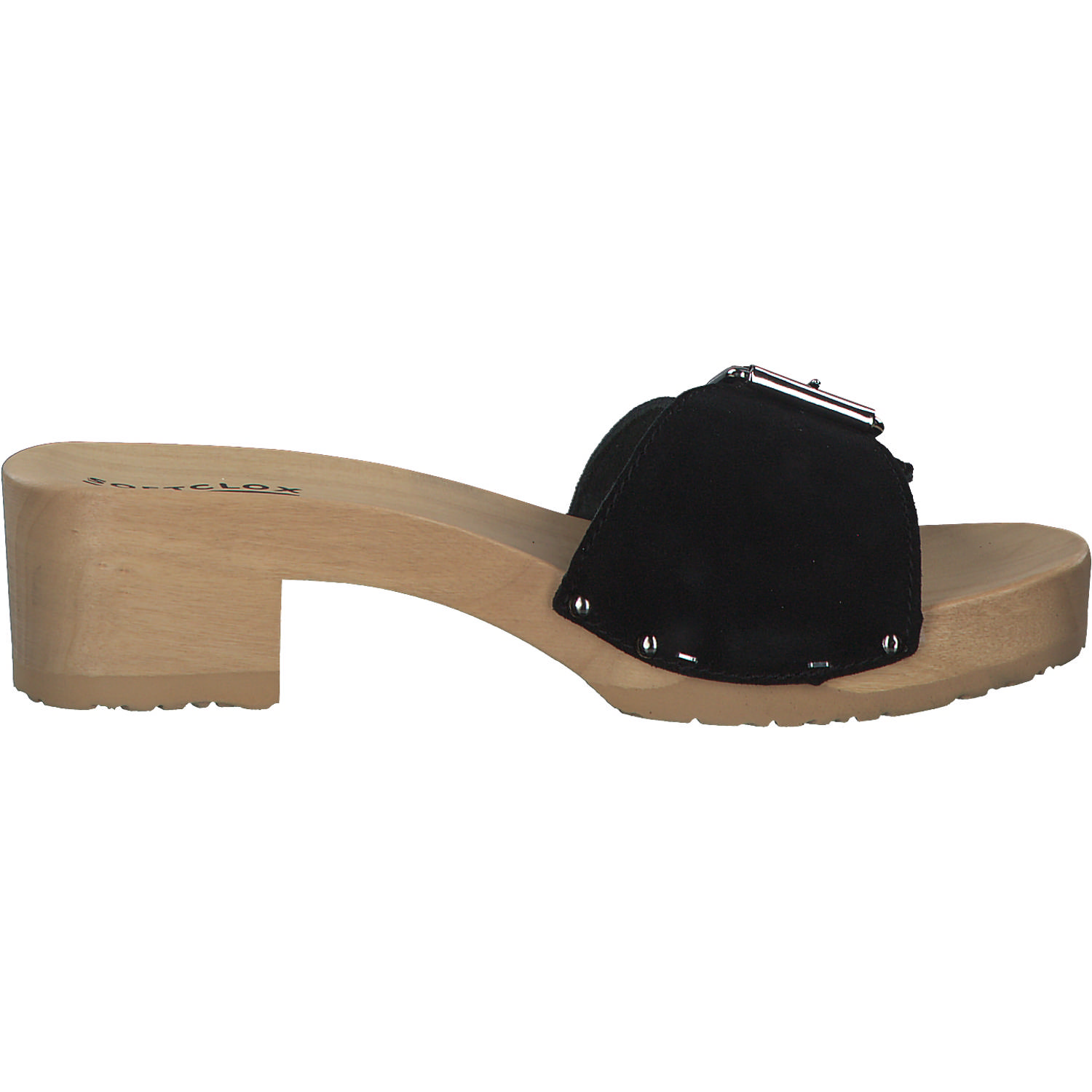 Softclox Pali S3595, Plateau-Pantoletten, Damen, schwarz