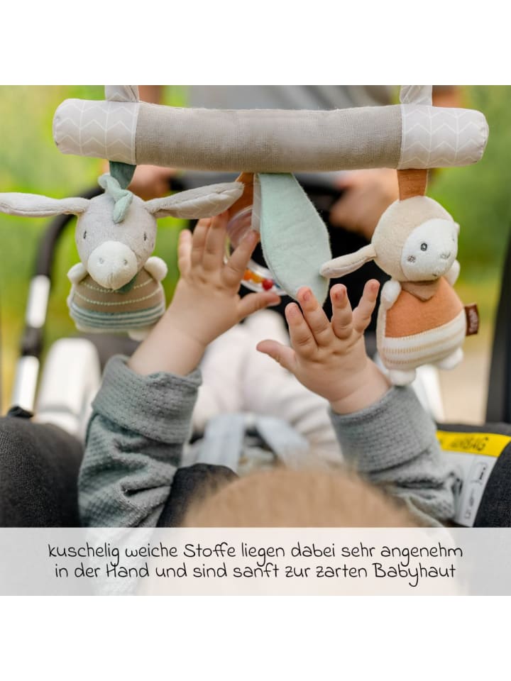 Fehn Activity-Trapez mit Rassel & Quietsche - Esel & Schaf in grau,bunt günstig kaufen onesize