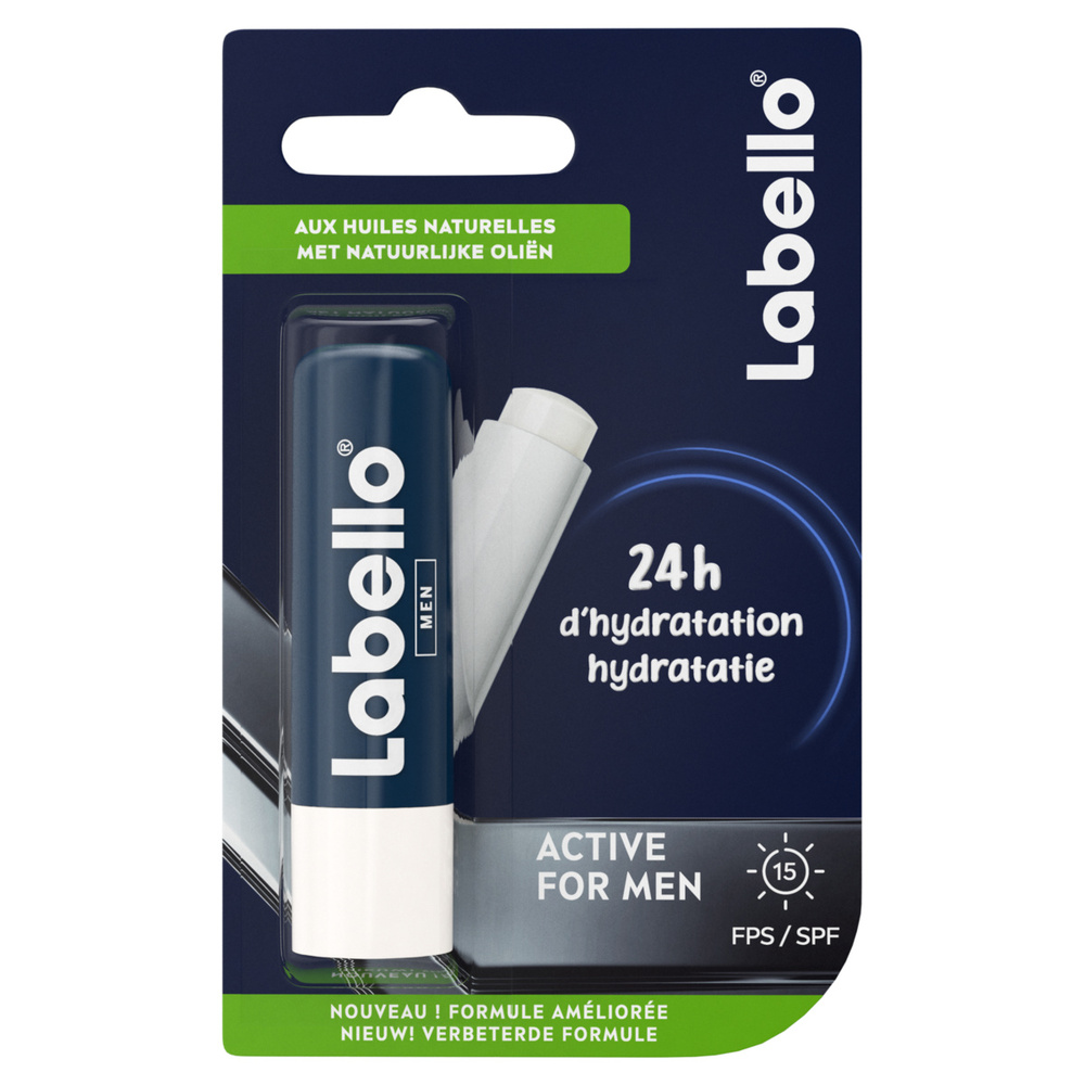 labello Stick soin des lèvres Active for Men 5,5ml Soin des lèvres