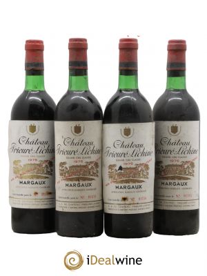 Château Prieuré Lichine 4ème Grand Cru Classé  1976 - Lot de 4 Bouteilles