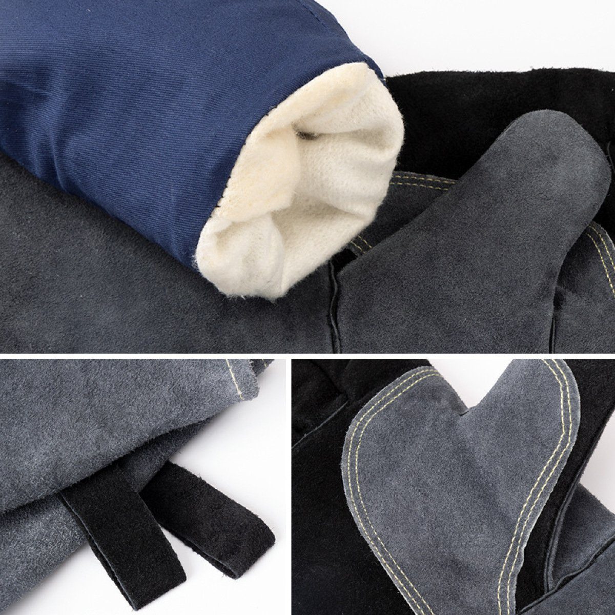 JedBesetzt Topfhandschuhe Ofenhandschuhe, Grillhandschuhe,35,5*14 cm, für Küche und Grill