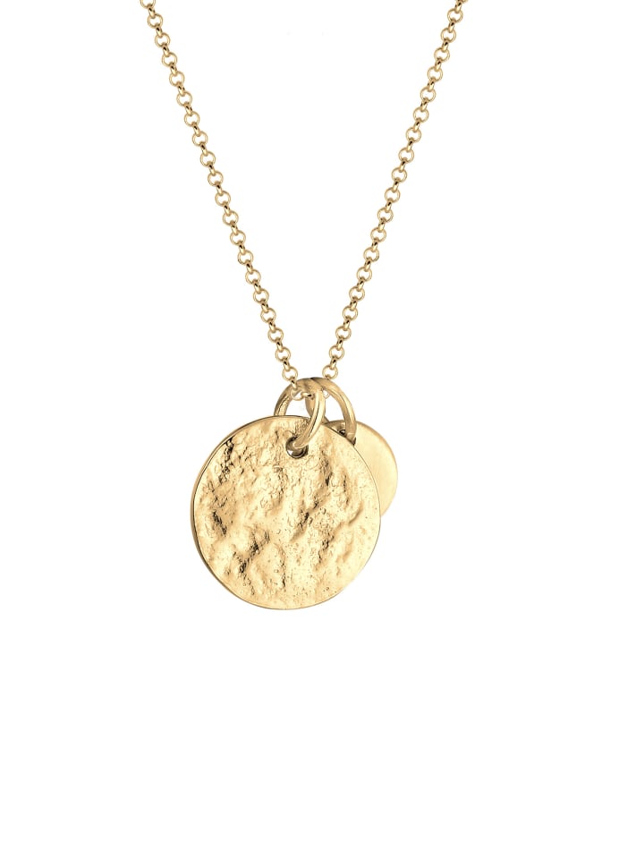 Elli Halskette 925 Sterling Silber Geo, Plättchen in Gold günstig kaufen