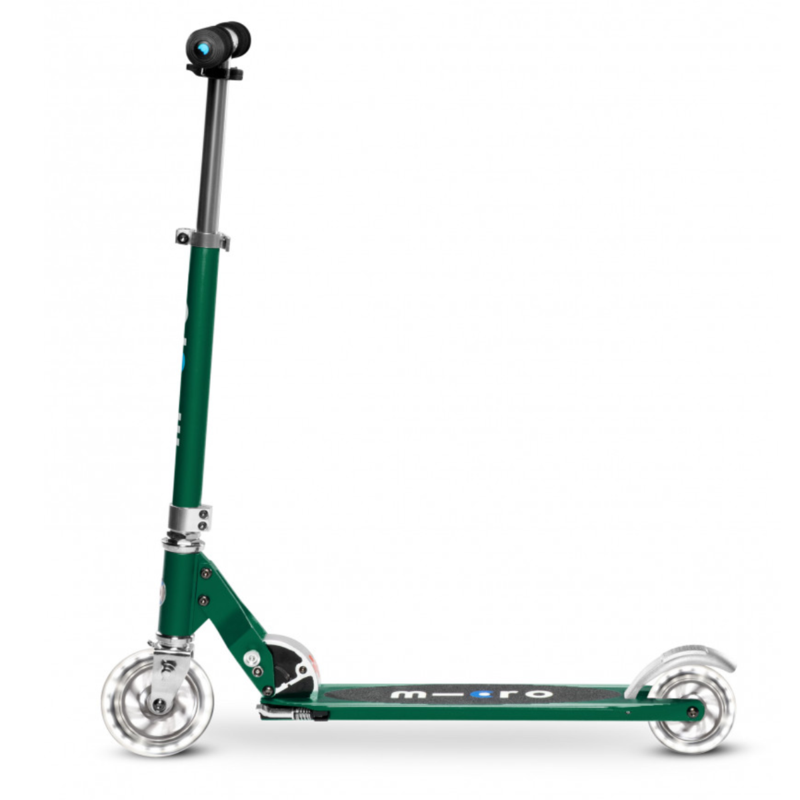 Trottinette 2 roues lumineuses pliable – Micro Sprite LED Vert Sapin
