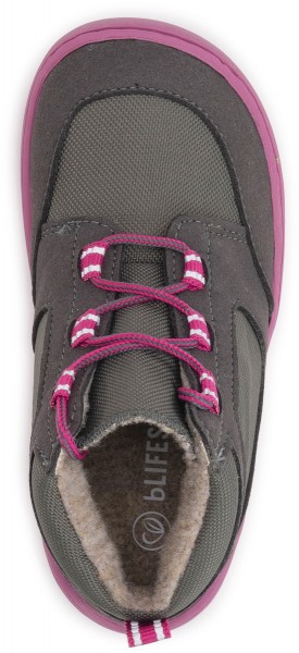 bLifestyle ~ Wolf MidCut Schnürschuh Warm Vegan ~ Anthrazit