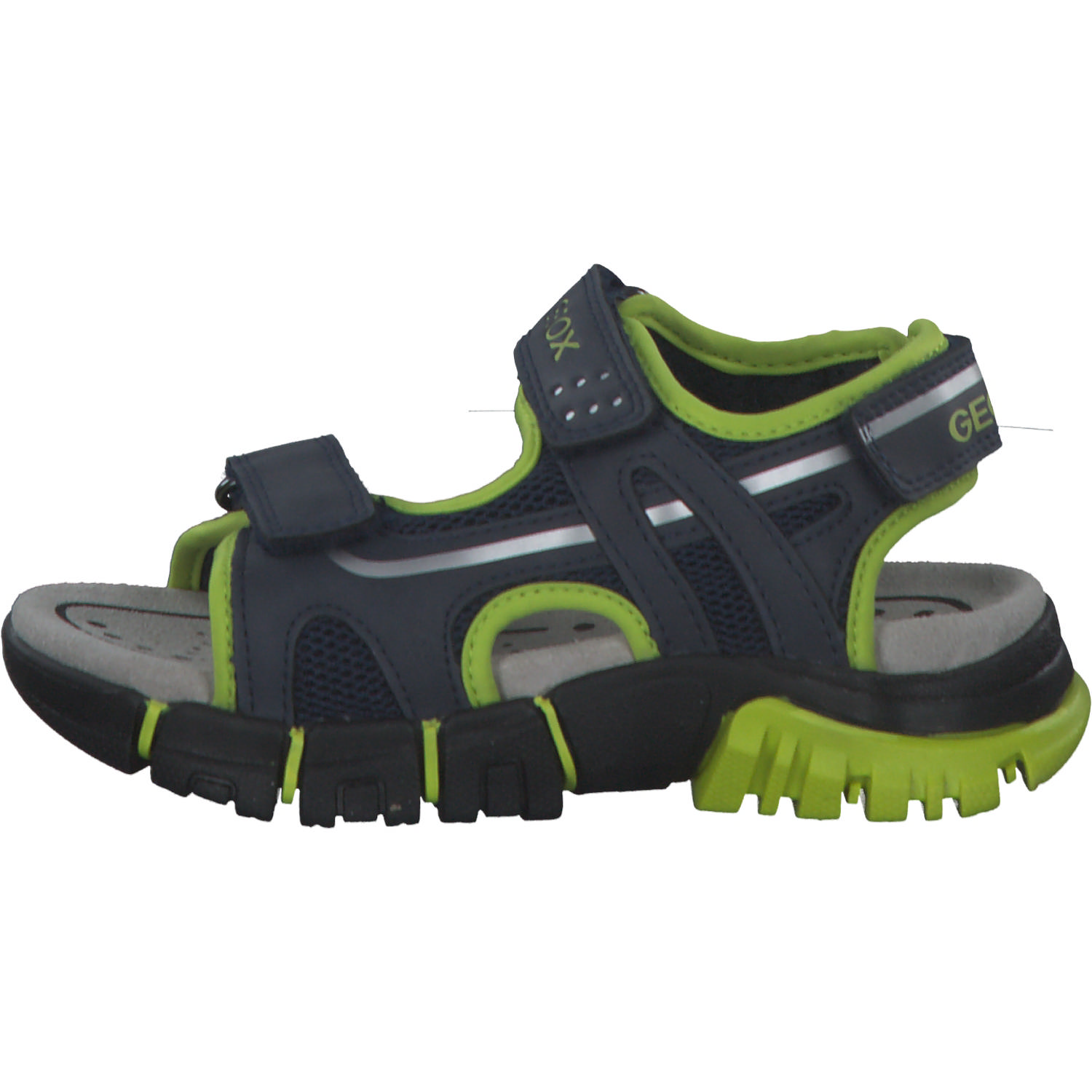 Geox J35GHC, Sandalen (Kinder), Kinder, NAVY/LIME