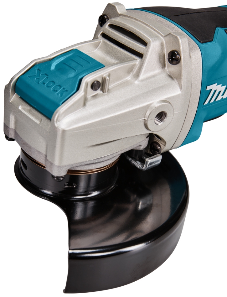 Polizor unghiular Makita DGA520ZX1 X-Lock 125 mm cu întrerupător de siguranță 18 V fără baterii și încărcător în cutie