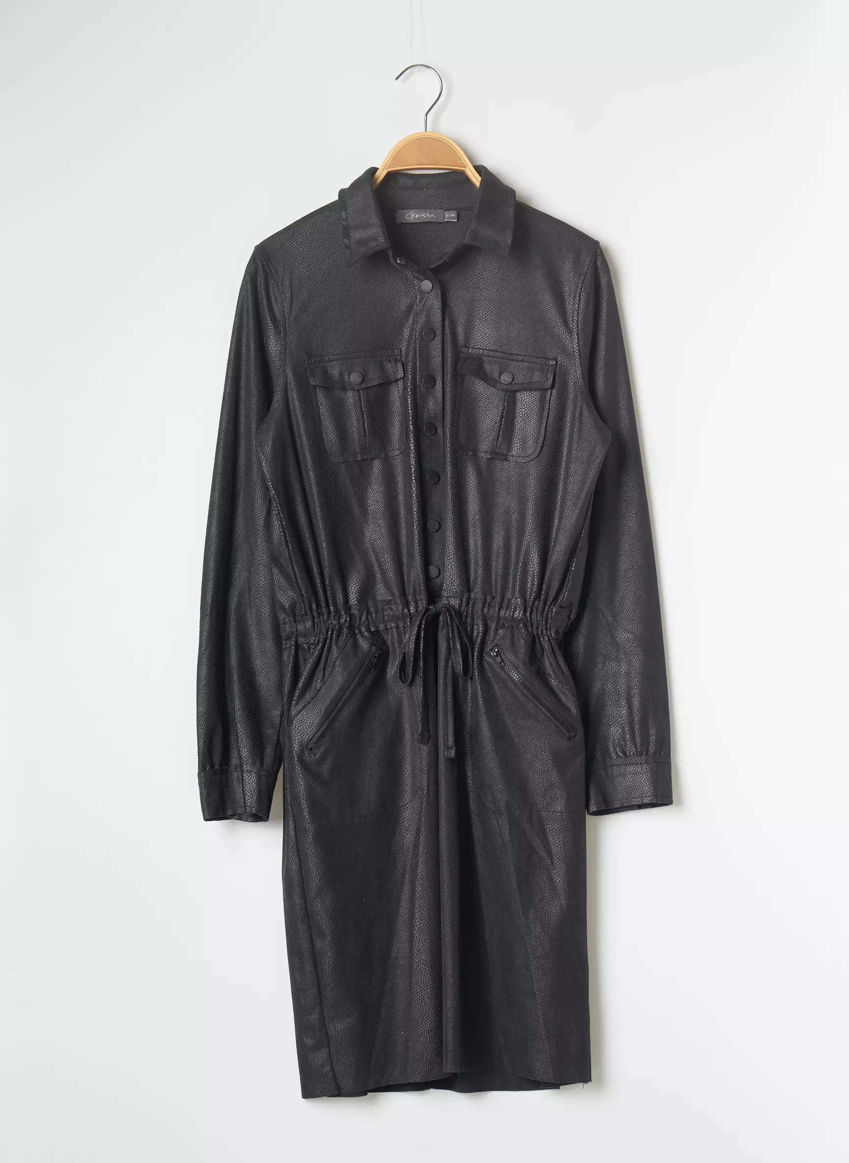 Geisha Robes Mi Longues Femme couleur noir