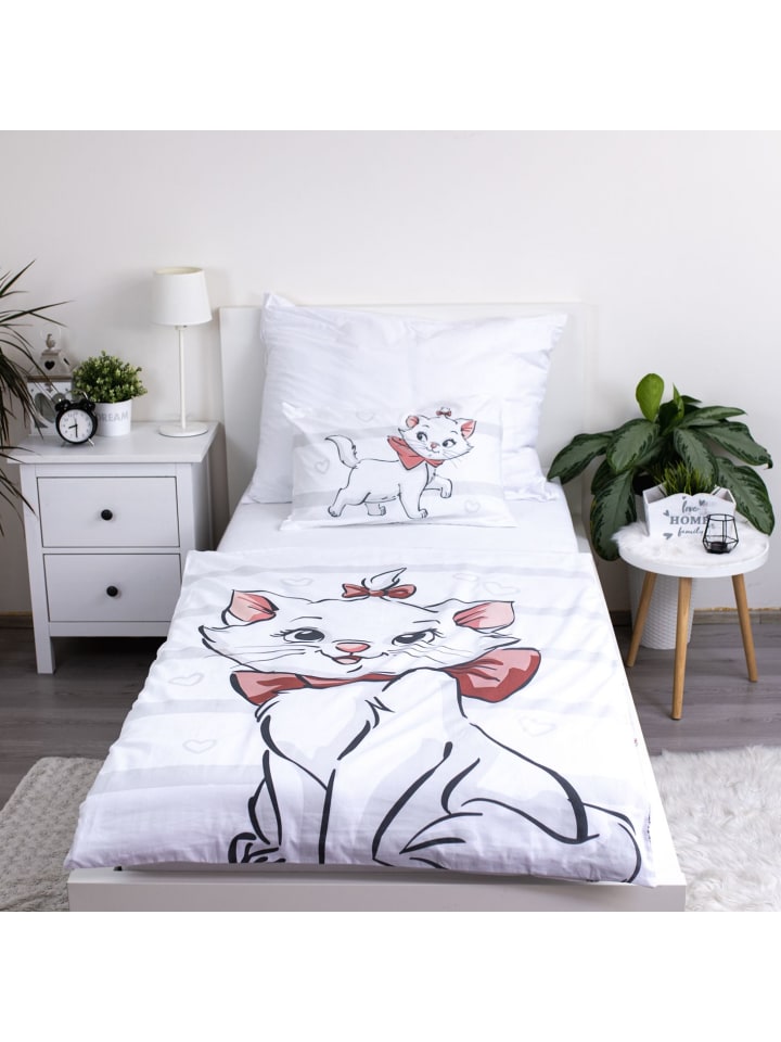 Disney 2-tlg.Set: Babybettwäsche Disney Aristocats Marie 100 x 135 cm in Weiß günstig kaufen 100