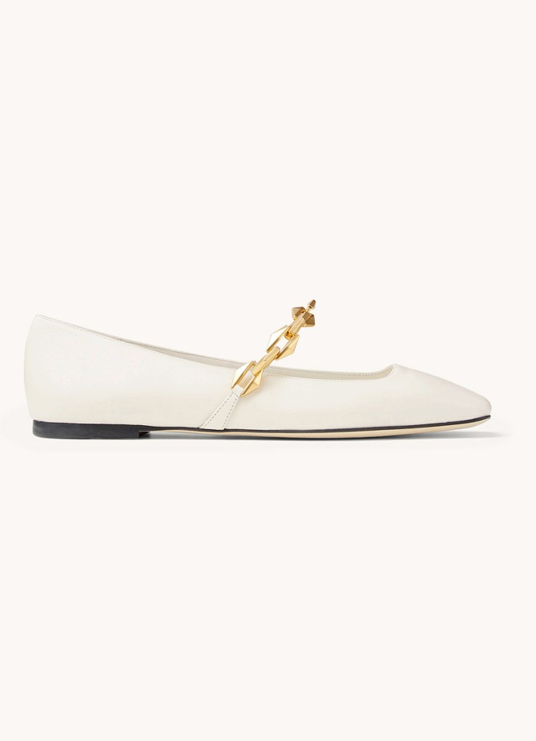 Jimmy Choo Diamond Tilda -ballerinat lampaannahkavaatteissa