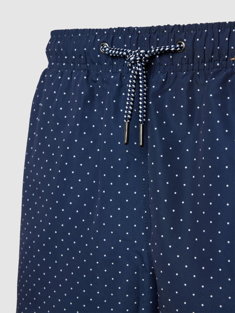 Badehose mit Allover-Muster in marineblau