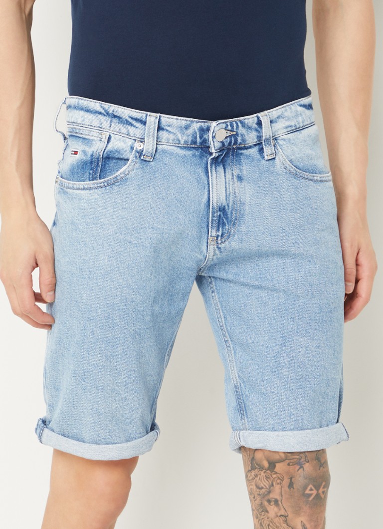 Tommy Hilfiger denimshorts med rett passform og sidelommer