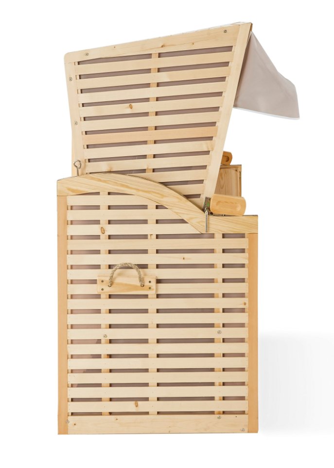 Strandkorb 2 Sitzer mit Lamellen