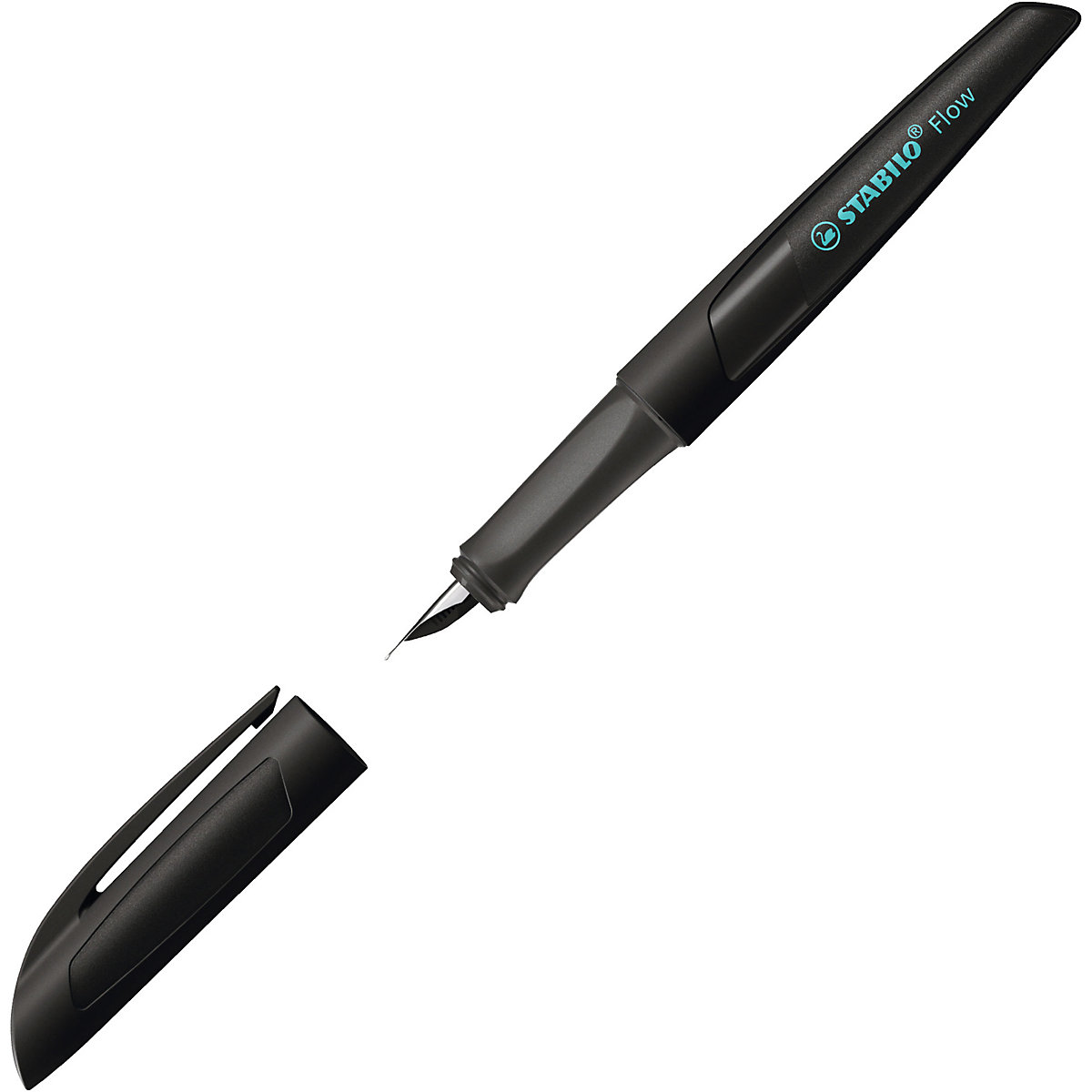 Füllhalter Flow ACTIVE M-Feder schwarz/türkis, inkl. Patrone